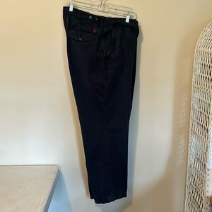 Vtg Polo Ralph Lauren Blue Chino Cotton Pants Red Logo Vintage Tags Size 38/29